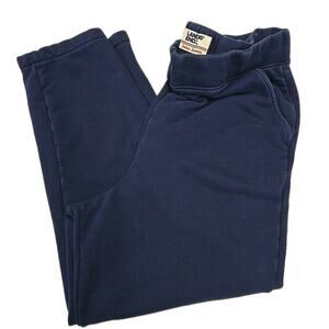 Lands' End Womens Serious Sweats Ankle Sweatpants Sz L 14-16 Deep Sea Navy
